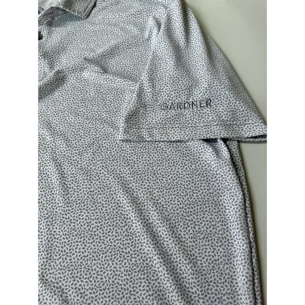 Cutter & Buck Mens Virtue Botanical Print Golf Polo Gray White Gardner Logo XL - Picture 10 of 11